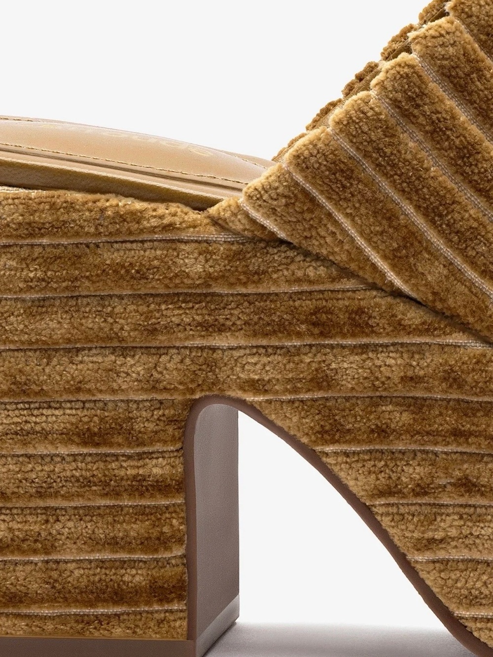 Larroude Latte Velvet Clogs - Picture 9 of 12
